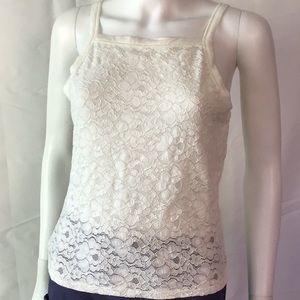 White Lace Tank Top